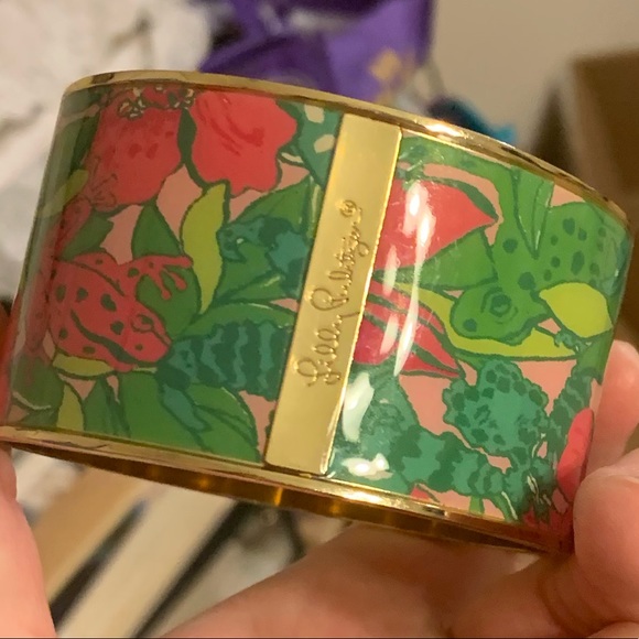 Lily Pulitzer Lillys Pink Skip On It Bangle - Picture 5 of 7